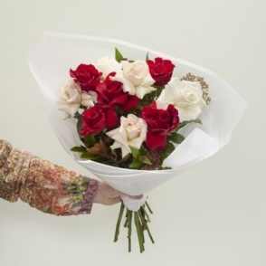 Rose Bouquet - red and blush roses, delivery across Perth