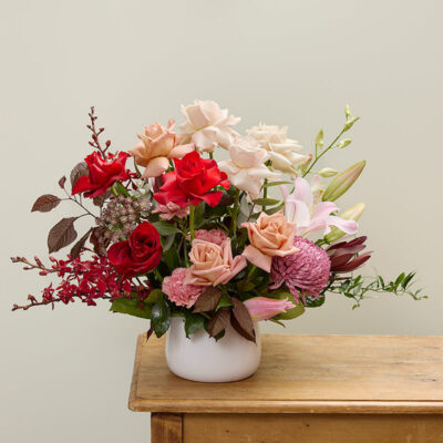 Sweetheart flower arrangement