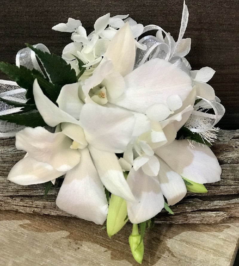 Wrist Corsage add buttonhole – Fresh Orchids - Bloomin Boxes