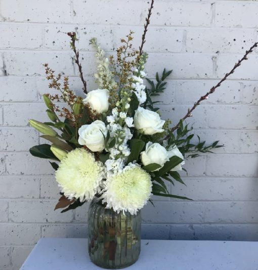 white Floral & foliage arrangement