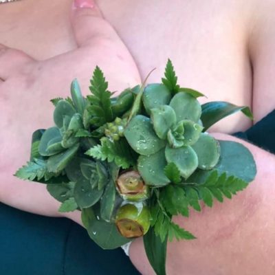 wrist corsage with succulents - Perth