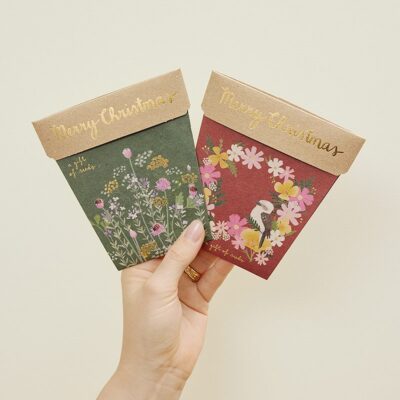 Merry Christmas gift of seeds card