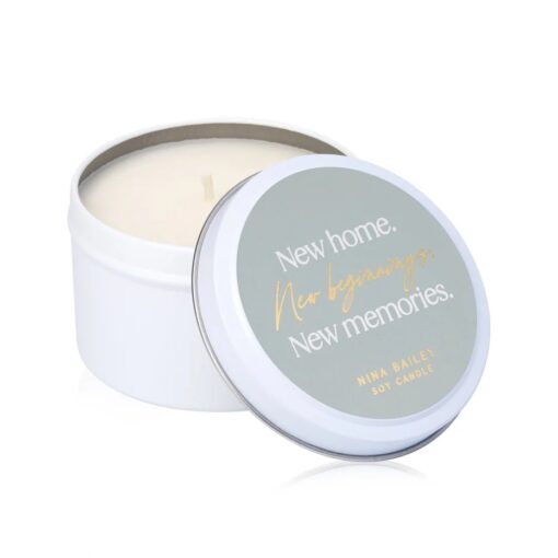 Quote candle New Beginnings